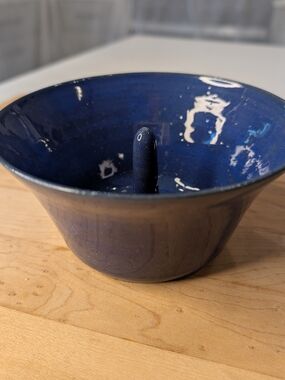 Sea Grove Handmade Pottery Ring Holder Bowl in Deep Blue